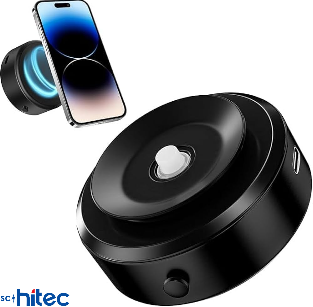 ScHitec X8Q Araç İçi Vakumlu Kilitli Type-C Şarjlı Telefon Tutucu