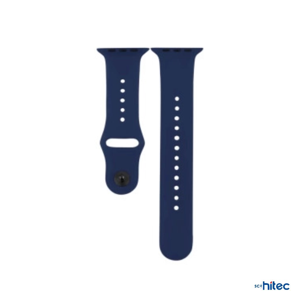 ScHitec 42-49mm Yeni Nesil Apple Uyumlu Akıllı Saat Kordonu Silikon Lacivert
