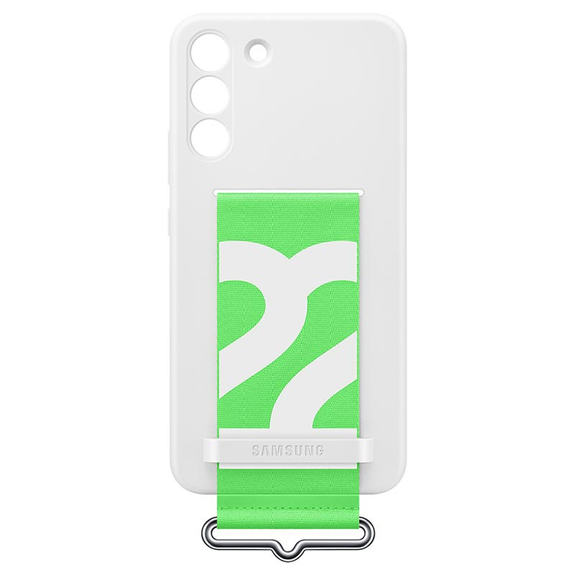 Samsung Galaxy S22+ Kayışlı Silikon Kılıf Beyaz(Samsung Türkiye Garantili)