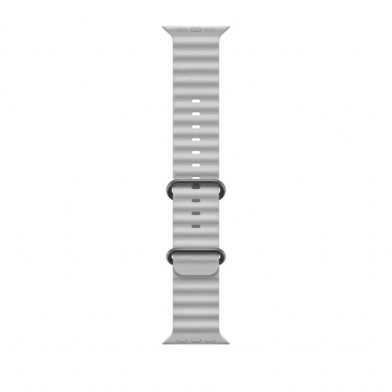 ScHitec 42-49mm Yeni Nesil Apple Uyumlu Akıllı Saat Kordonu Silikon Gri